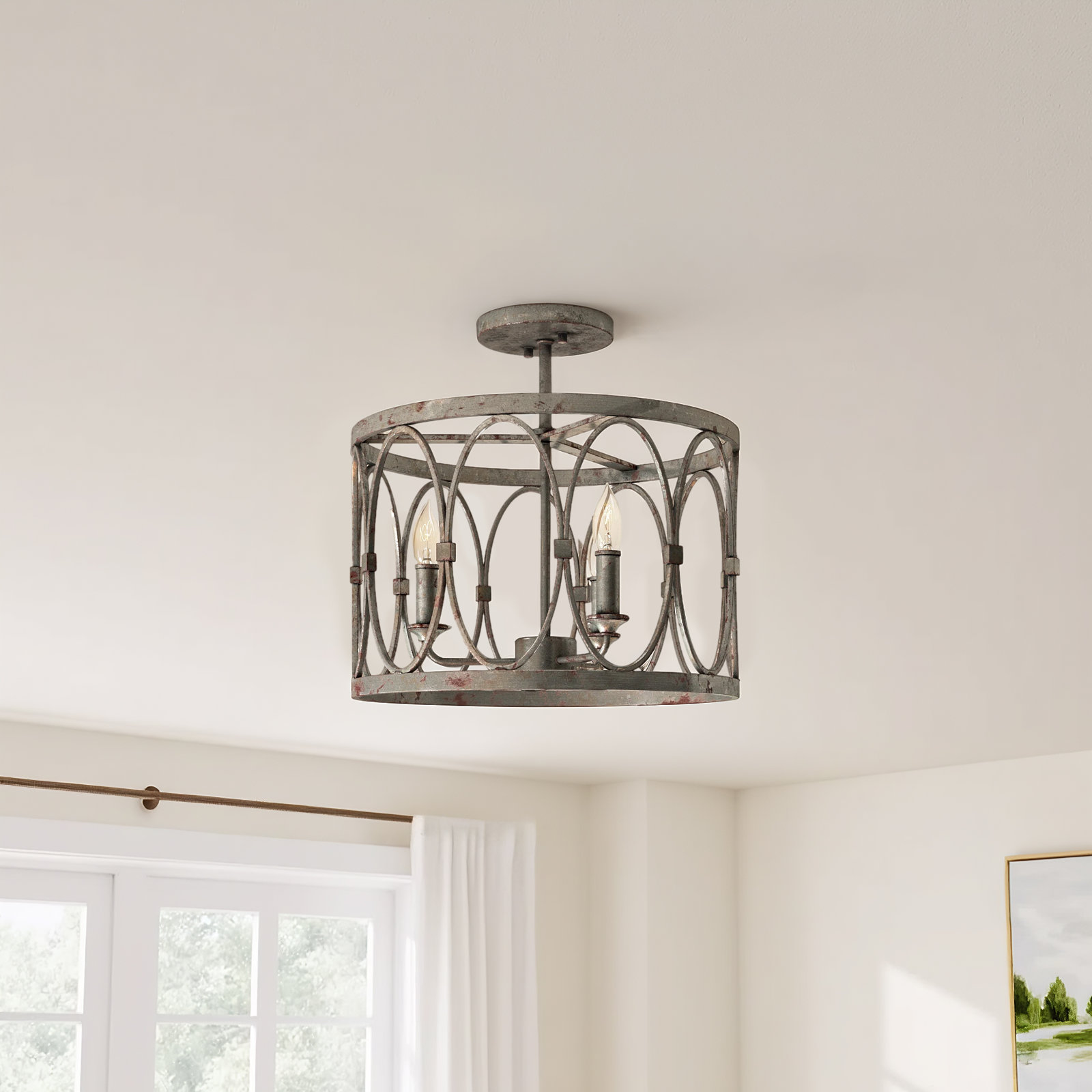 Alverstone 3-Light Semi Flush Mount
