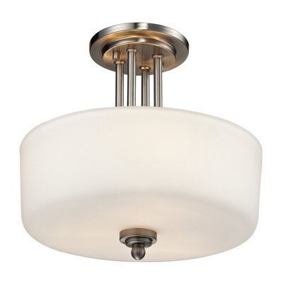 Plafonnier semi-encastré tambour 3 lumières unique Willaims