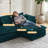Clitheroe 6-Pieces Large Modular U-Shaped Sectional Sofa, Chenille Upholstered Couch with 2 Removable Ottomans-349618766