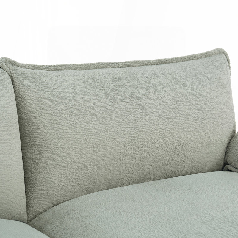 Fauteuil d'appoint rembourré moelleux 31,9 po Modern, Vert