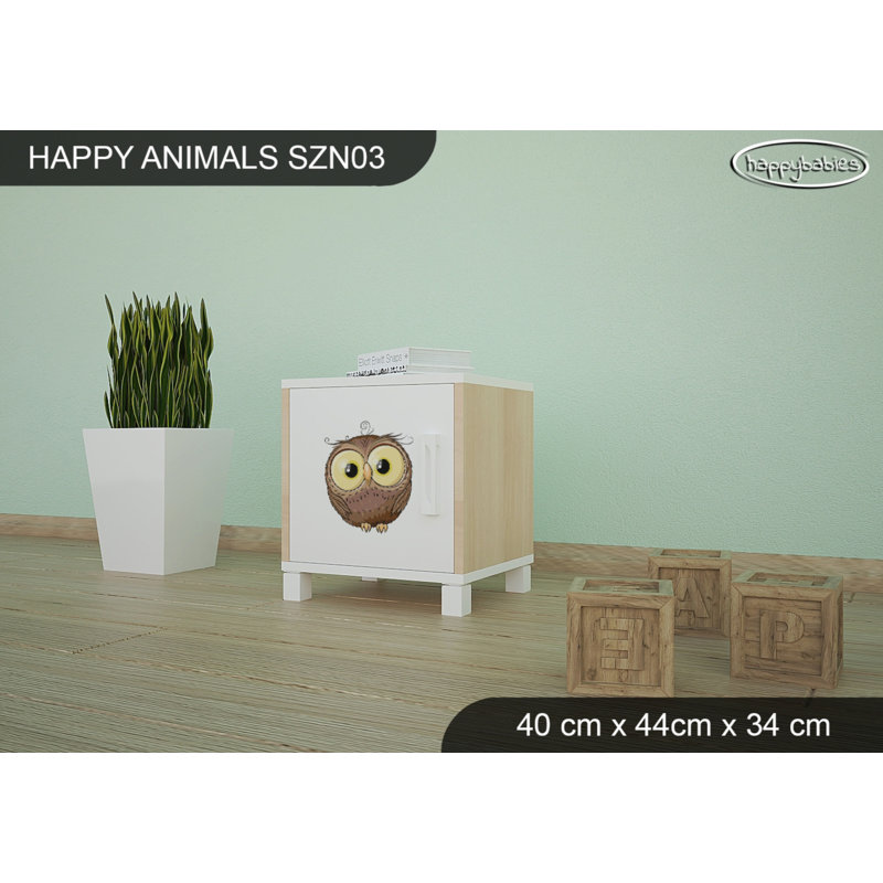 Nightstand, White/Oak