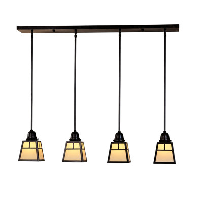 Pendentif d'îlot de cuisine à 4 lumières a-line