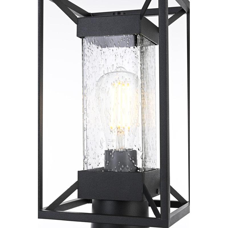 Lampadaire d'extérieur noir Moneta 7 pouces