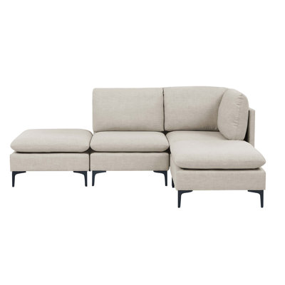 Canapé modulaire rembourré avec pieds en métal