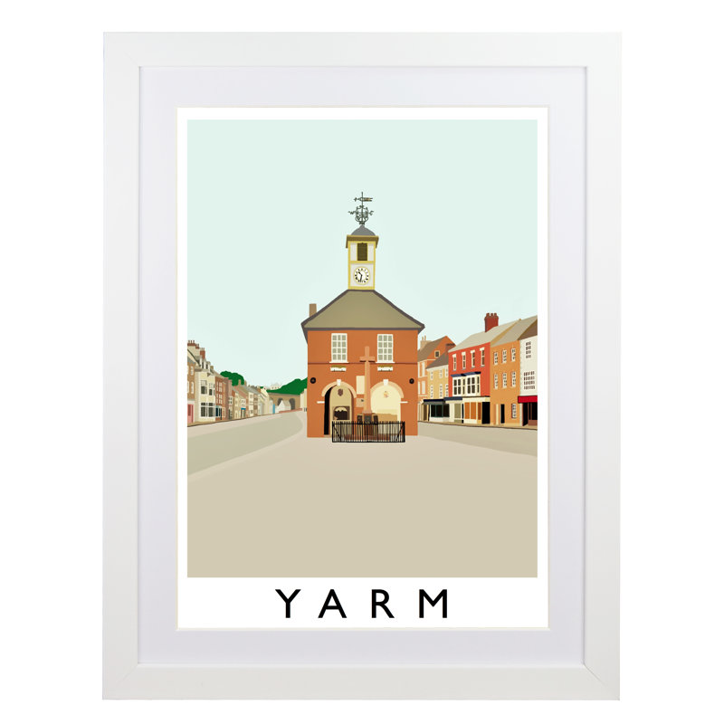 'Yarm 2' by Richard O'Neil - Print, White Wood Frame, 54 cm H x 44 cm W x 2.2 cm D