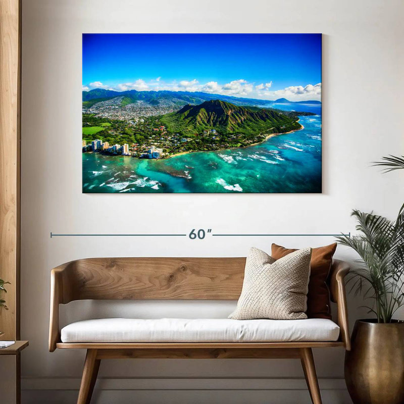 Harpa Diamond Head View, 32" H x 48" W