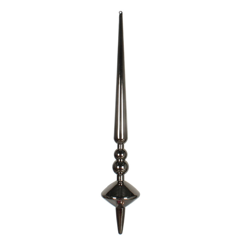  18" Antique Gold Shiny Cupola Finial. This long finial ornament adds depth and texture to any holiday decorating project. Made with shatterproof plastic.