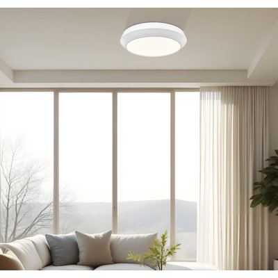 Grenshaw 16 inch Matte White 1 Light Flush Mount