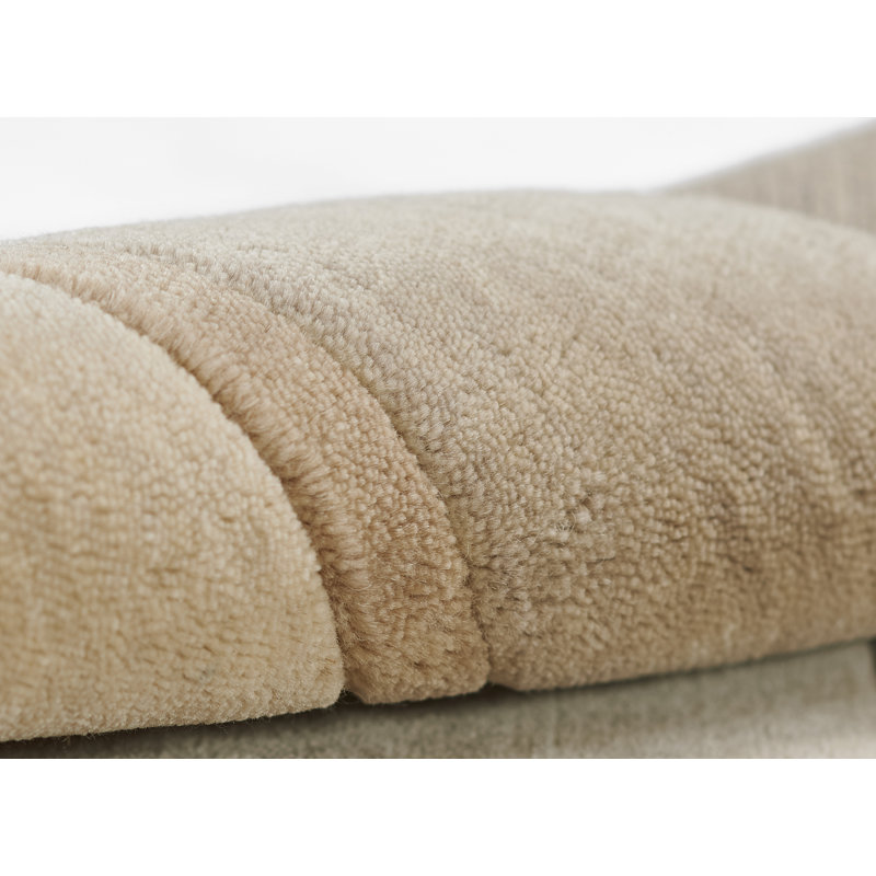 Zaley Handmade Tufted Wool Gray/Taupe Area Rug, Rectangle 9' x 12'