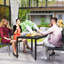 Table de salle à manger rectangulaire 47 "pour 4 personnes, 47 po, noir