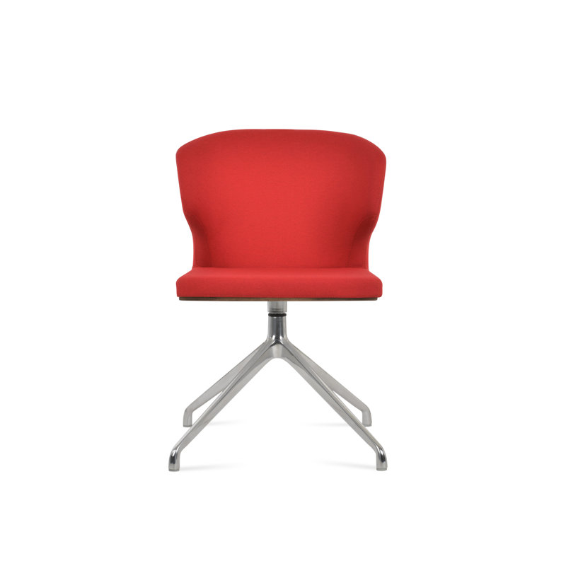 Chaise pivotante Amed Spider, Ère rouge, Chrome chrome