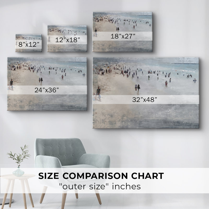 S'amuser sur la plage II - Cavas enveloppés de galerie, 8 x 12