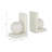 Set Of 2 6" Marble Bookend With 3" Orb-1556473868