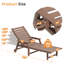 Chaise longue d'extérieur en PEHD, dossier réglable à 5 positions, avec roulettes et porte-gobelet, idéale pour terrasse de piscine ou jardin, couleur marron.-402619712-402619718