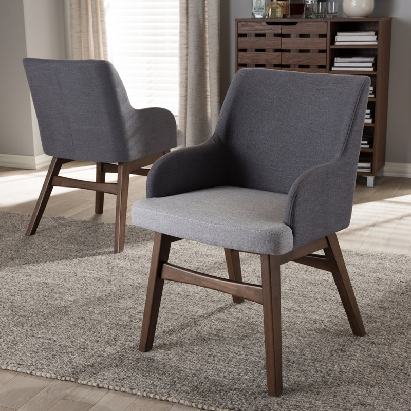 Collazo 19.29'' H Fabric Upholstered Walnut Armchair