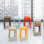 10 pièces Tabourets empilables de 18 pouces en plastique 18 lb avec siège léger et coloré pour la classe de la maternelle