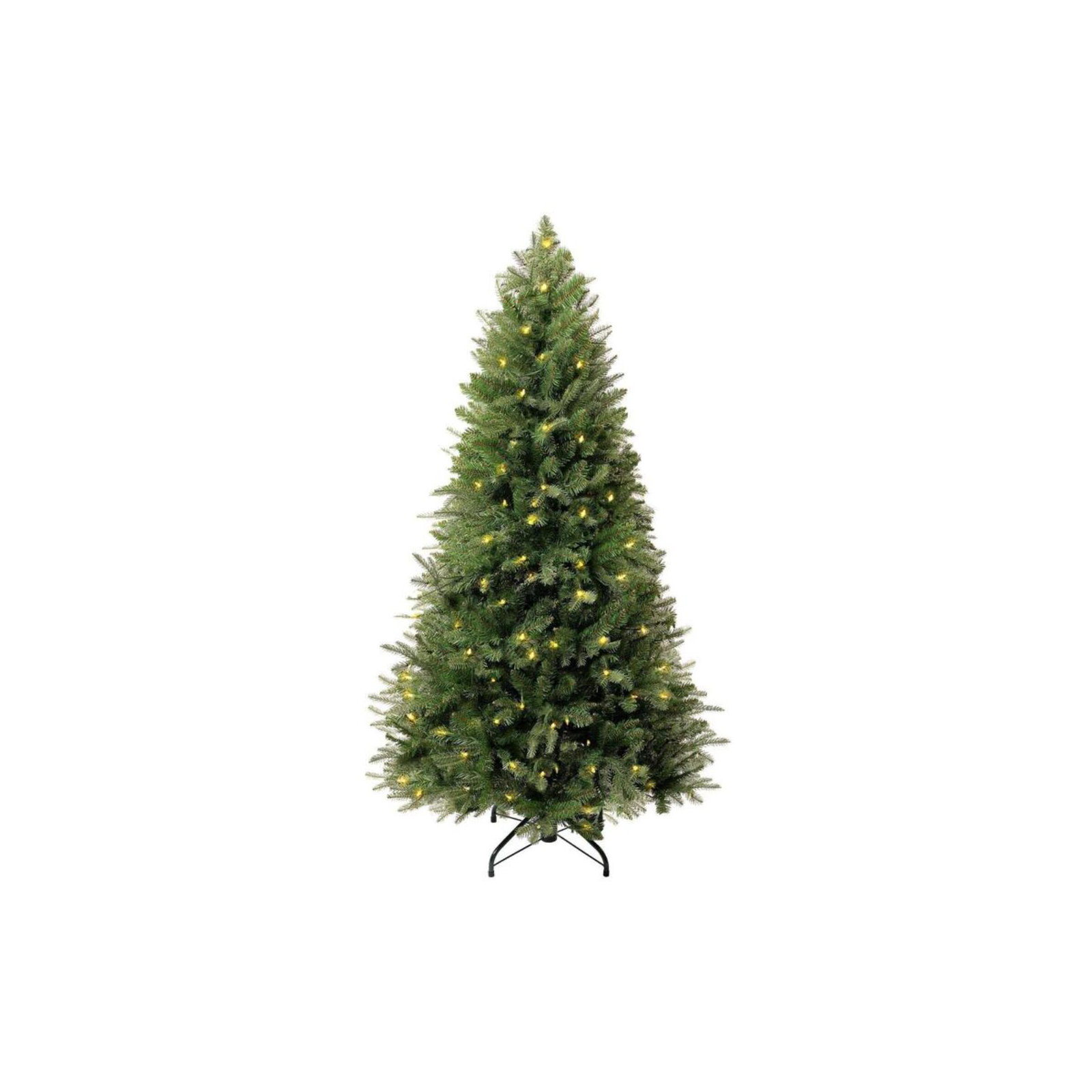 Traditional Prelit Artificial Christmas Tree with Durable Metal Stand Realistic 36 Wide Fir Tree, 9' 