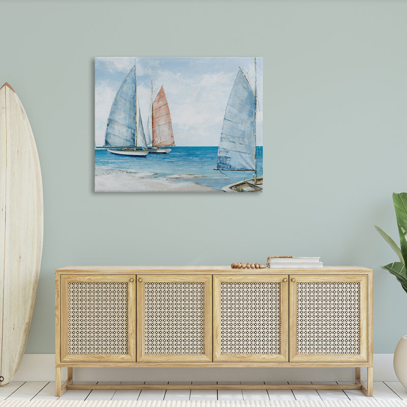 «Coastal Sailboat Fleet» par Max Maxx sur, H 36 po x l 48 po