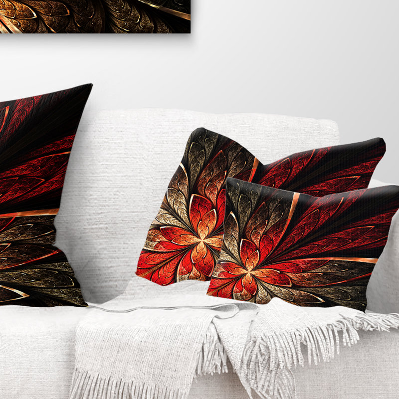 Coussin floral floral, Rectangulaire, 12 po x 20 po