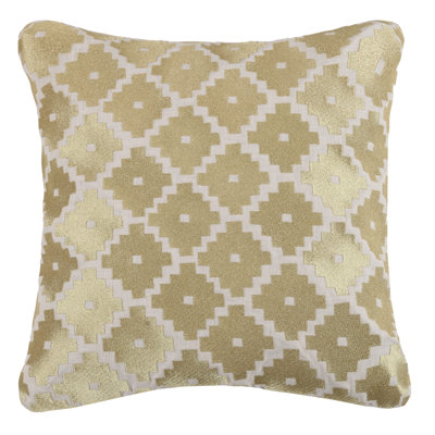 Embroidered Linen Throw Pillow