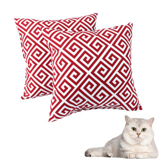 2 Pack Throw Pillows, Fade-Resistant Patio Cushions, Soft & Comfortable Decorative Pillow Covers 18X18 Inch