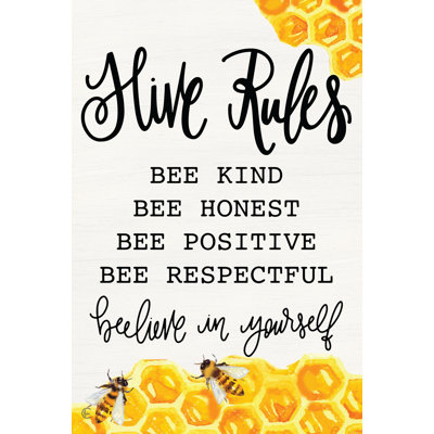 "Hive Rules On Canvas" par Fearful Made Creations, art textuel