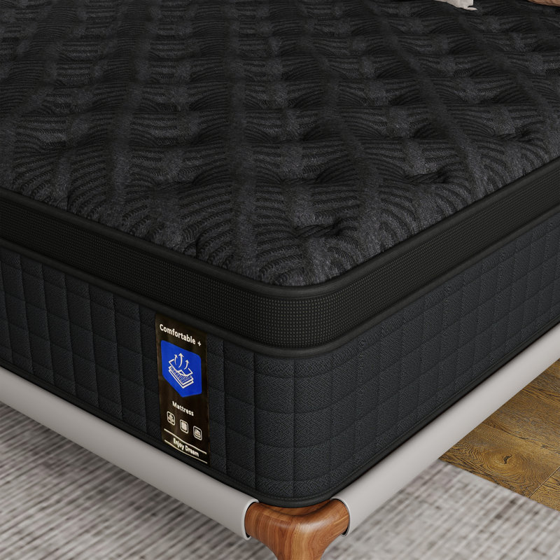 Matelas hybride ferme moyen 14 po en mousse à mémoire de forme avec matelas 14 po Certipur-us, 14", Grand lit