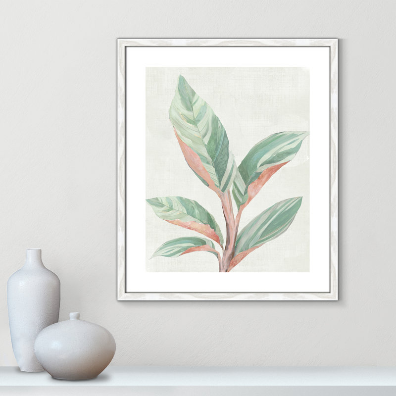 Gingembre II - reproduction d'art, Papier avec cadre en bois blanc, H 25,5 po x l 21,5 po x P 0,75 po