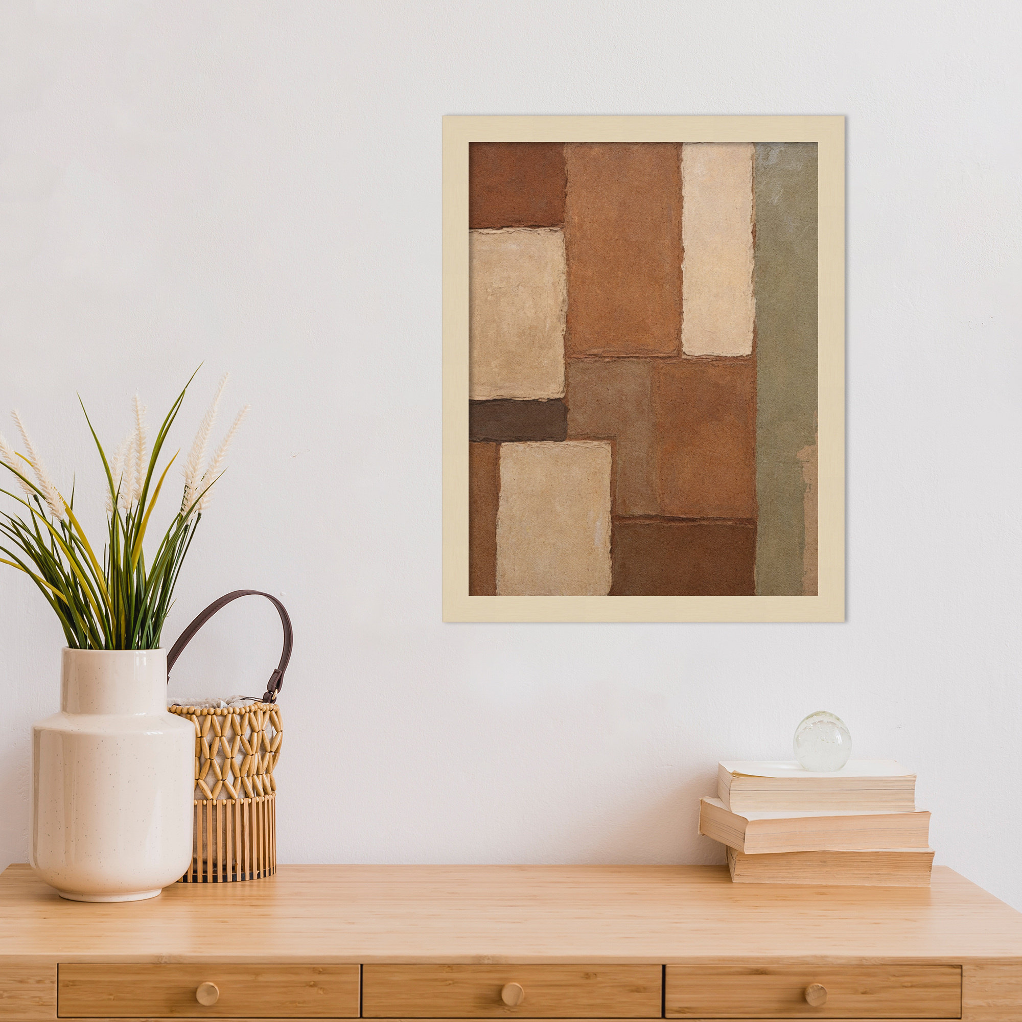 Arcilla by Dan Hobday Wood Framed Wall Art Print, 17" H x 14" W, Brown