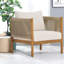 Ensemble de 2 chaises longues de patio modernes, corde en bois d'acacia pour la maison extérieure