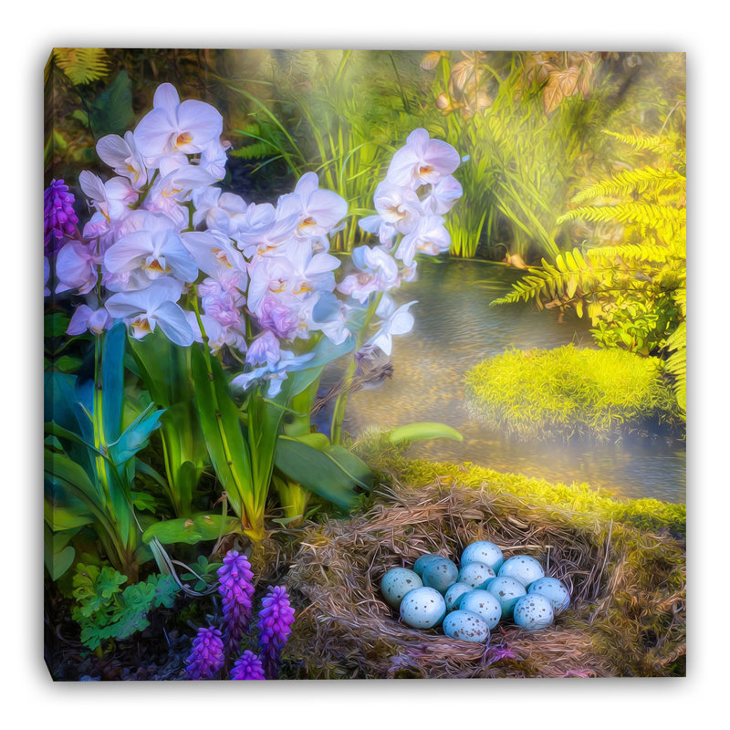 «Painterly Petal Study», art mural sur toile, L 40 po x H 40 po x P 1,5 po