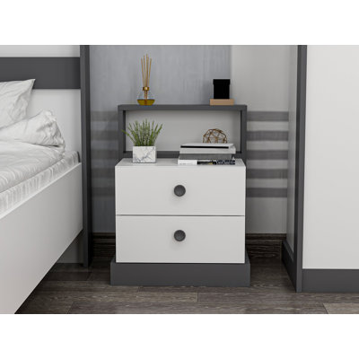 Heulyn 49cm W Particle Board / Chipboard Bedside Table