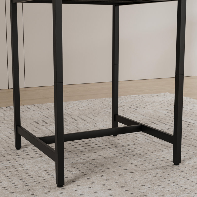 Table de bar à hauteur de comptoir avec 2 tabourets gris, et fonction pliable, structure stable, convient aux repas rapides de 3 po gris, avec tabourets, structure en fer de surface, pubs idéales pour les réunions de famille