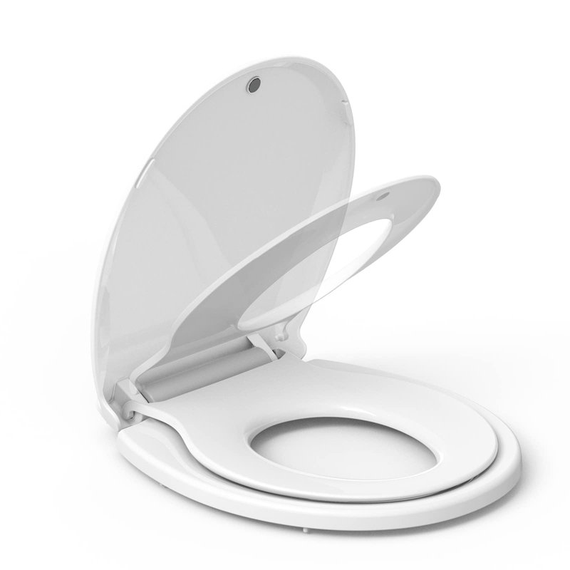 Siège de toilette 2 en 1 blanc 2 po 1 po
