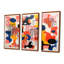 «Colorful Crayon Art Minimal Retro Red», ensemble de reproduction d'art abstrait-1950317342-1950317340