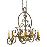 Fleur De Lis 8 - Light Candle Style Classic Chandelier