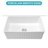 White Kitchen Sink - 33 Inch White Porcelain Ceramic Single Bowl Reversible Design Kitchen Sink