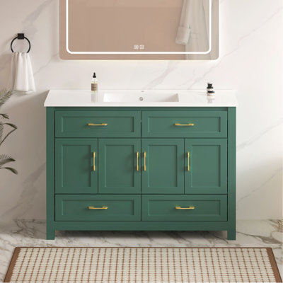 Single Bathroom Vanity with Resin Top