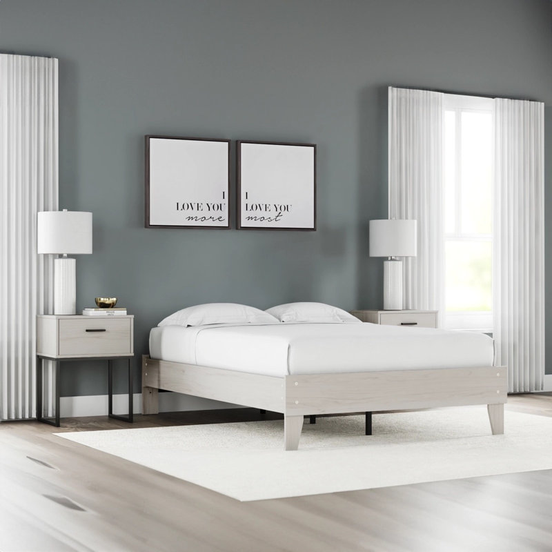Jemini Platform Bed, Light Natural, Queen