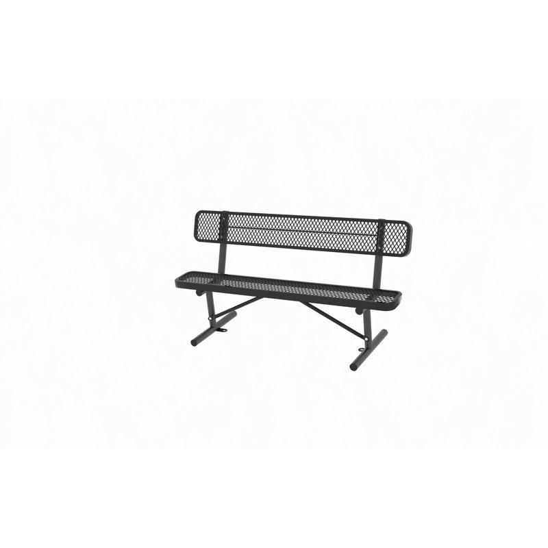 Banc de parc extérieur en métal robuste de 6 pi avec dossier, cet ensemble contient deux articles; Ceci est l'emballage pour les pieds de la chaise (boîte 2)