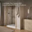 Composed 57-1/4-In58-In W X 71-1/2-In H Frameless Pivot Shower Door With 3/8-In Crystal Clear Glass And Back-To-Back Vertical Door Pulls-1101707525