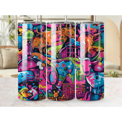 Choose Handmade Tumblers 591ml Vacuum Insulated Stainless Steel (18/8) Travel Tumbler with Straw