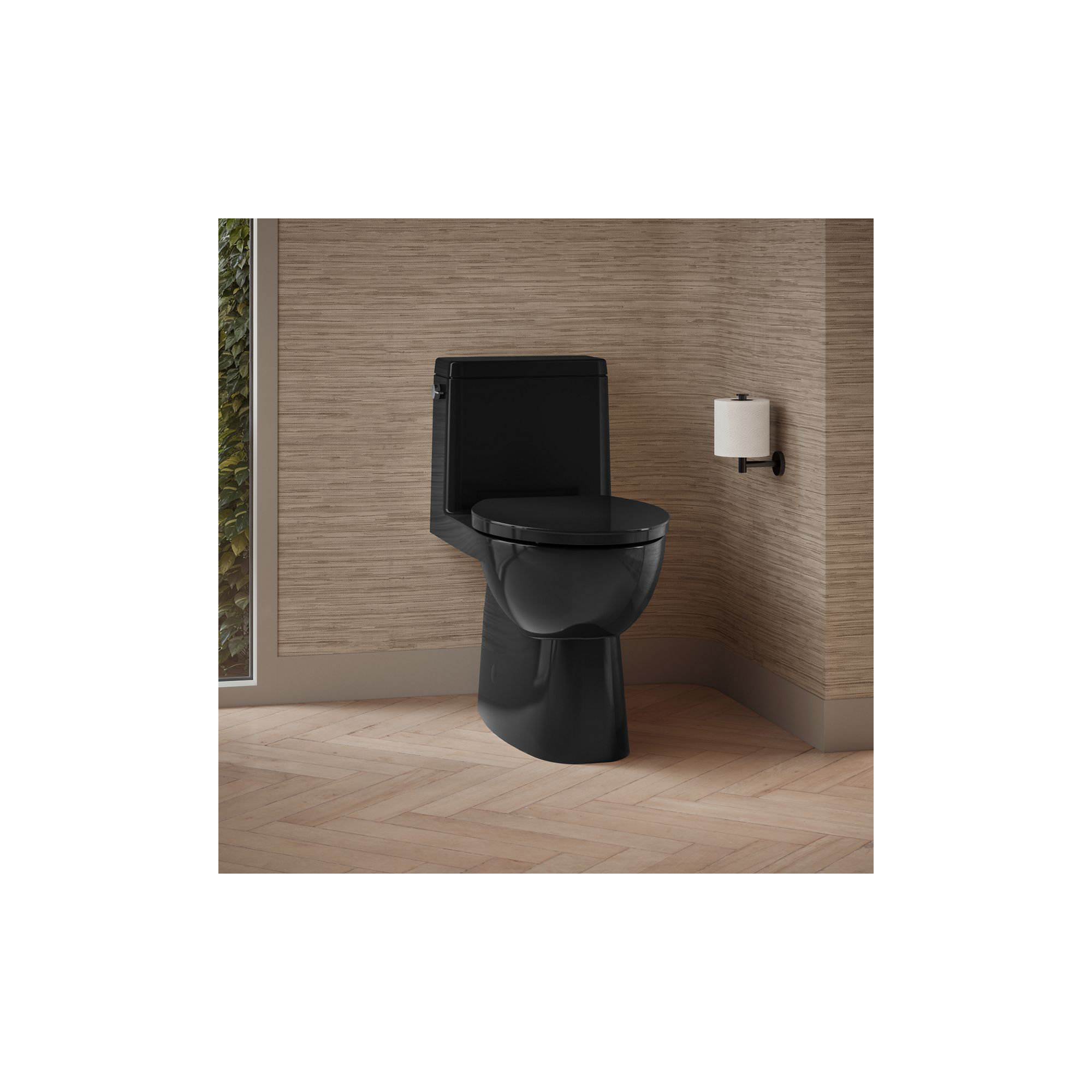 Reach 1.28 GPF Water Efficient Elongated Toilet, Black