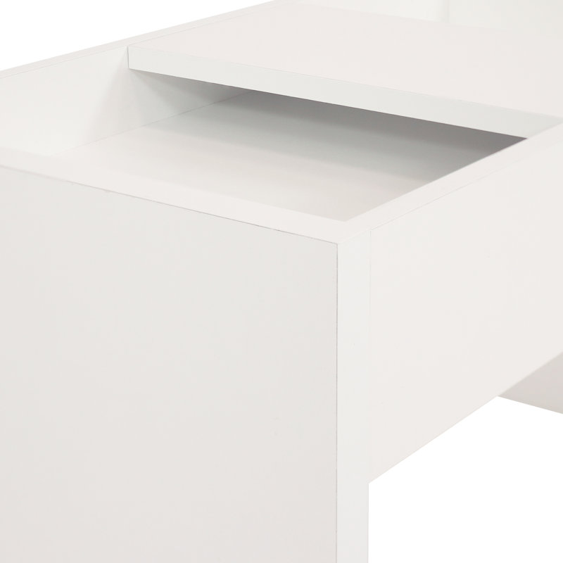 Table d'appoint d'intérieur multi-usage d'intérieur 2 en 1 - Blanc, Blanc