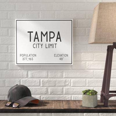 " Tampa City " Textual Art Print