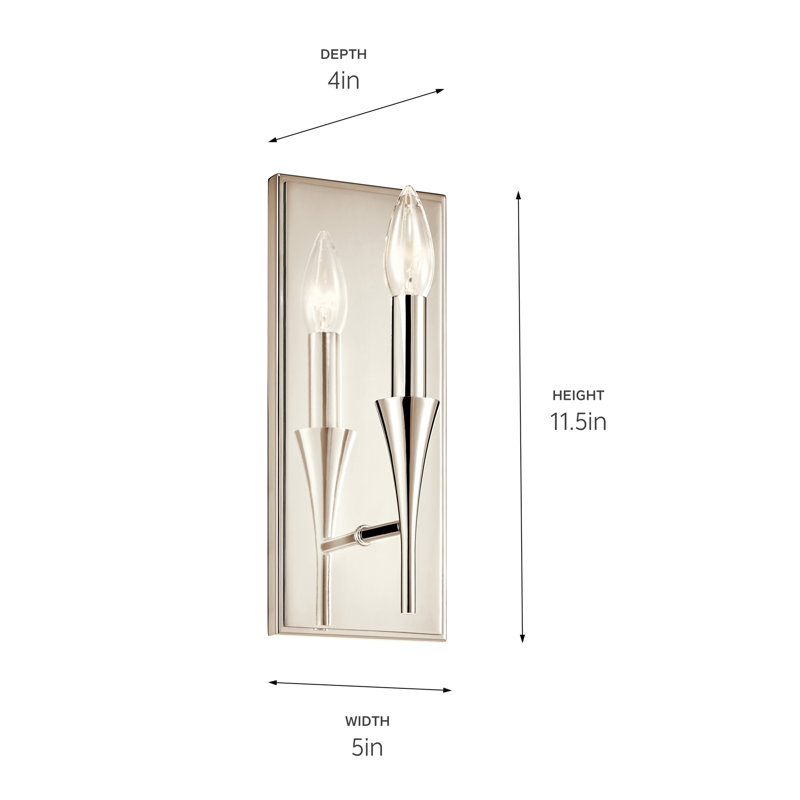Katsuyoshi Dimmable Bath Sconce, Polished Nickel