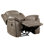 Fauteuil inclinable de luxe brun sablé, siège renforcé en métal, hauteur du colis de 27 po pour faciliter la livraison. Chaise en microfibre, couleur brune, capacité de poids de 300 lb