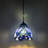 Shehan Tiffany Mini Hanging Lights Stained Glass Baroque Style LED Bulb Included H50"W6"-90684925