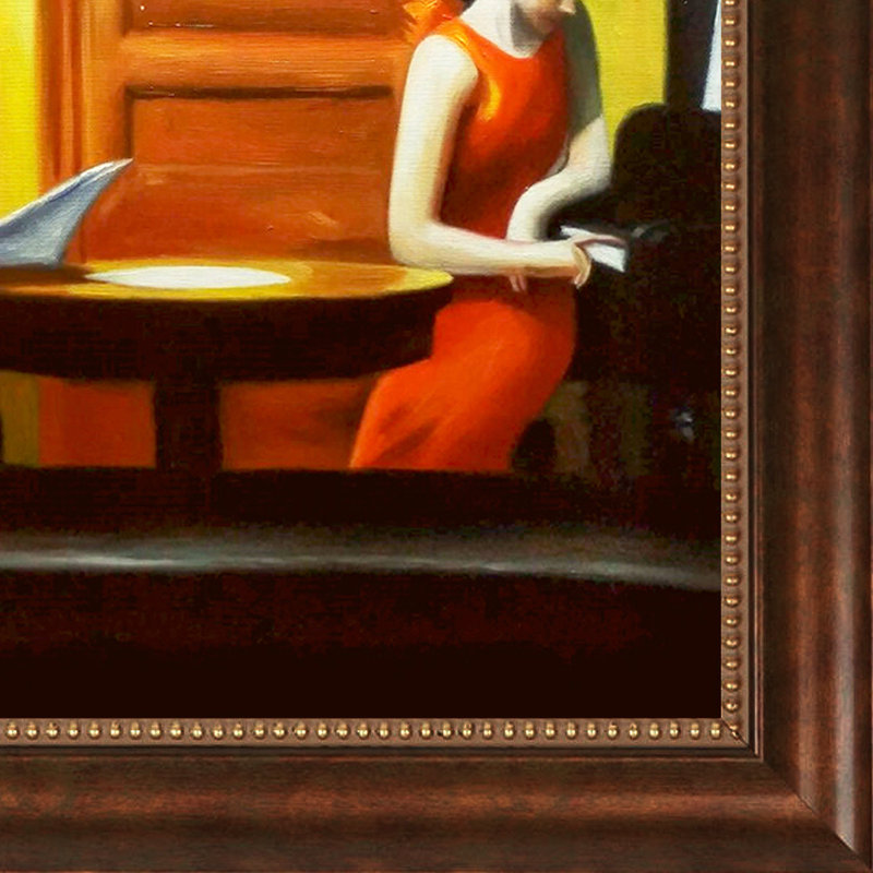 «Room in New York» par Edward Hopper - peinture sur toile encadrée, H 24 po x l 28 po x P 2 po, Perle de Vérone