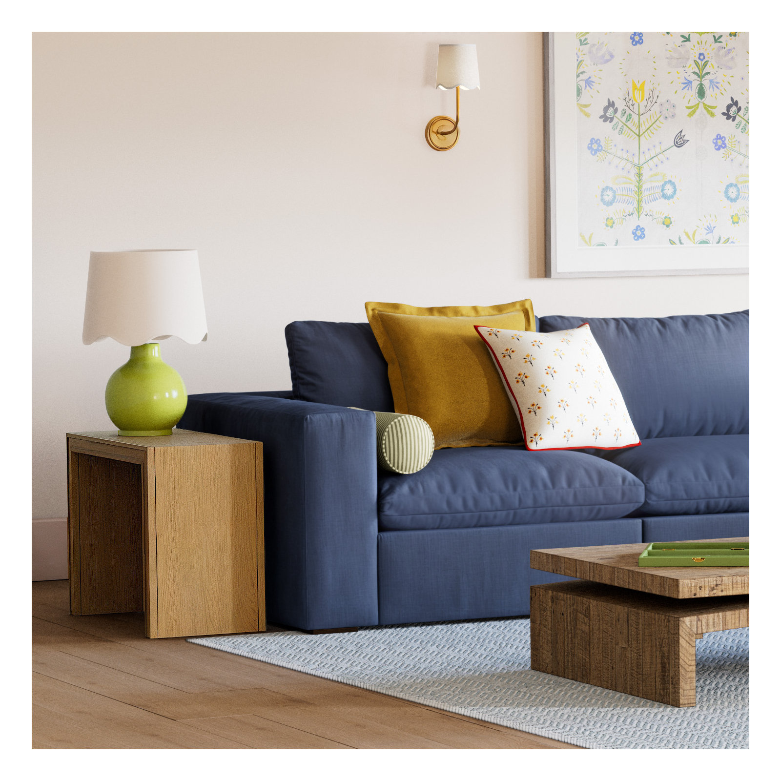 Southampton 29" End Table, Light Brown